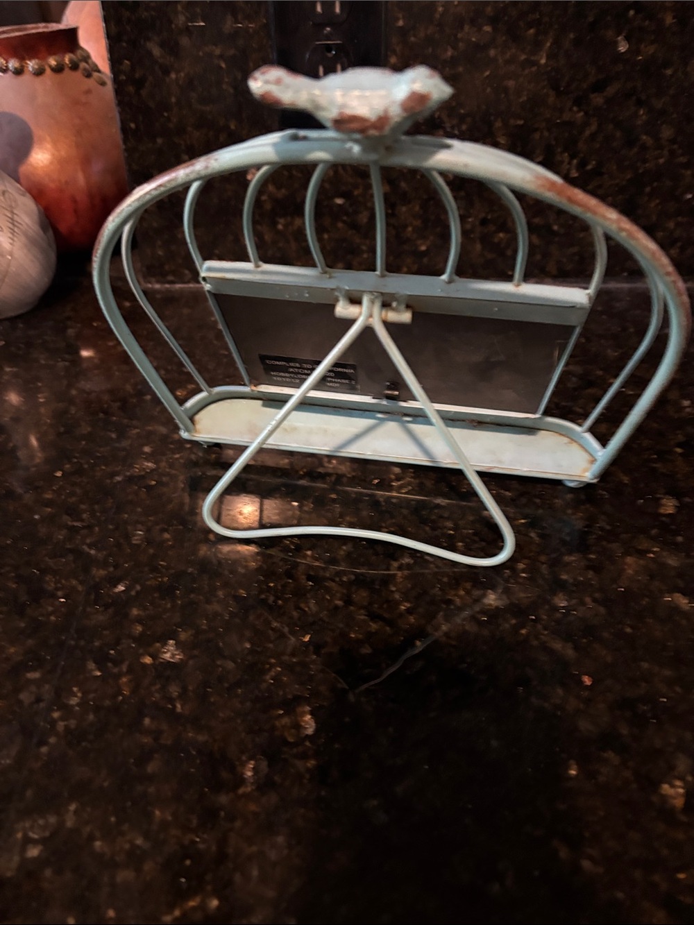 Rustic Blue Birdcage Photo Frame - Picture 4 of 6